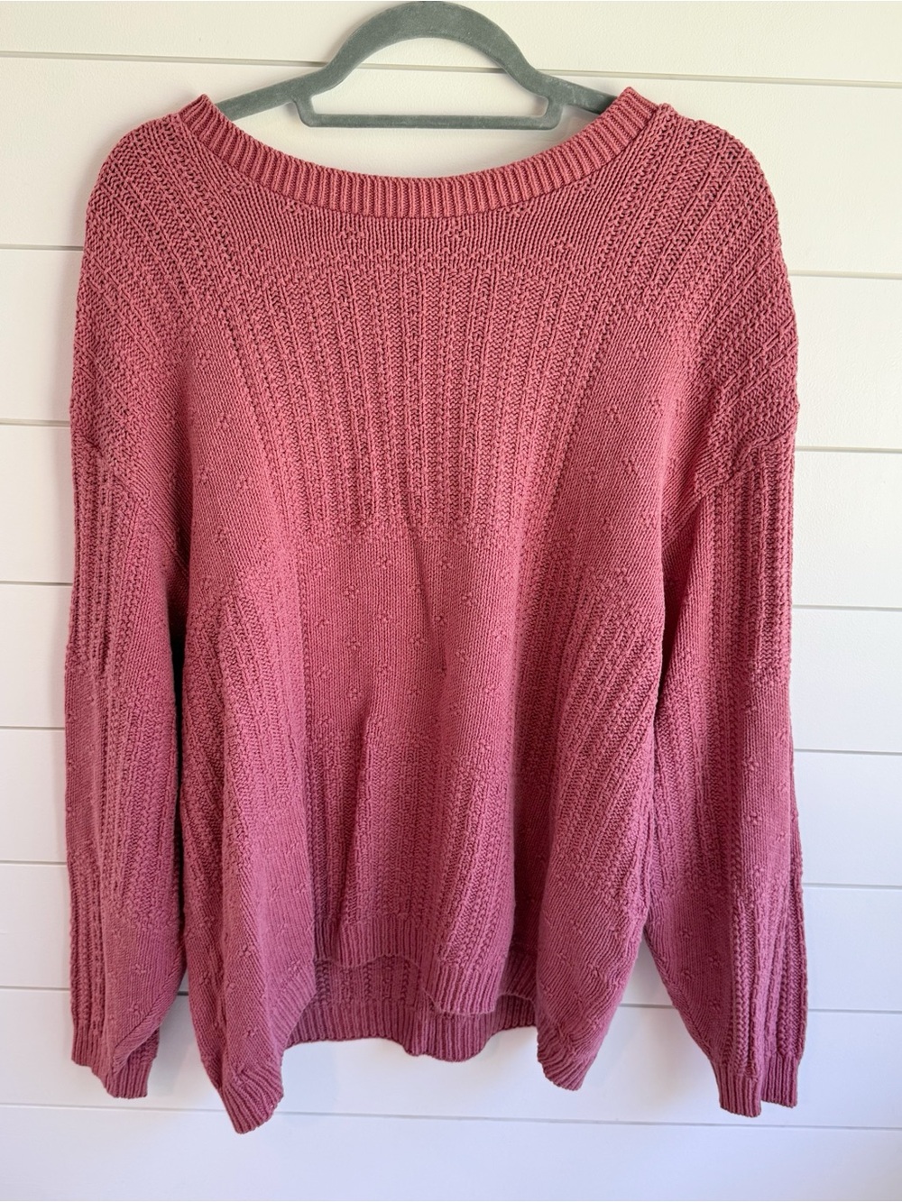 Vintage pink knit sweater large